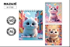 Блокнот А6, 40 л., обложка картон, блок офсет