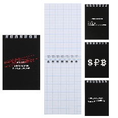 Блокнот А7 (68*102) 40л клетка дв спир обл мягк карт КОКОС Приколы 261886 ассорти 4 вида