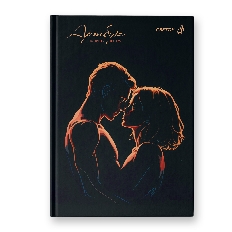 Артбук (Скетчбук), глянцевая ламинация, блок белый, 7Бц, A5 100 г/м2 сшивка 104 л. . В