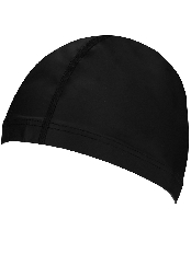 Шапочка для плавания PU черная (арт. ШПЛ-6069)