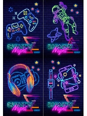 БЛОКНОТ А6 48л. на спирали НЕОНОВЫЙ ДИЗАЙН (Б48-7212) глянц. лам., хол. тисн, обл. целл. карт.