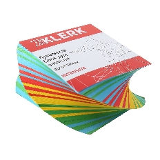 Блок для записей 8*8*4 волна 4 цвета интенсив Радужный микс склеенный KLERK 205814