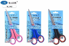 Ножницы, пластиковые ручки, резиновые вставки, длина ножниц 17,5cm, лезвие 10cm