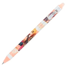Ручка со стираемыми чернилами гелевая: "АНИМЕ"; цветной корпус с рисунком /ассорти/; толщина пишущег