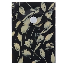 Папка-конверт на кноп А7 (75*105мм) 0,15мм FIORENZO Тюльпаны 253495 непрозрачная с рисунком