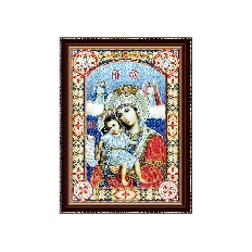 Алмазная мозаика 30х40 см с подрамником c част. зап. (блест) Икона Божией Матери №5 (Арт. BH30)