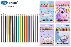 Набор цветных карандашей: "ЕДИНОРОГ"; деревянные; шестигранный корпус; цветная упаковка с рисунком /