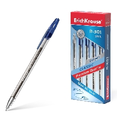 Ручка гелевая ErichKrause® R-301 Classic Gel Stick 0.5, цвет чернил синий (в коробке по 12 штук)