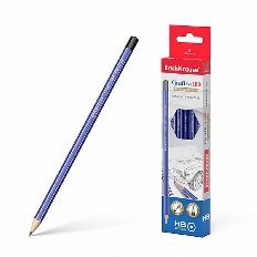 Чернографитный шестигранный карандаш  ErichKrause® Grafica 100 B (в коробке по 12 шт.)