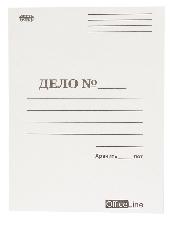 Папка-обложка "ДЕЛО" мелованная-1 (ОБ-4833), 280г/м2, белая