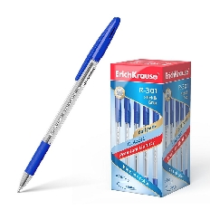 Ручка шариковая ErichKrause® R-301 Classic Stick&Grip 1.0, цвет чернил синий (в коробке по 50 шт.)