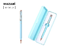 Ручка шариковая с поворотным механизмом BELLO GR, СИНЯЯ, пулевидный пиш.узел 1,0 мм, корпус металлич