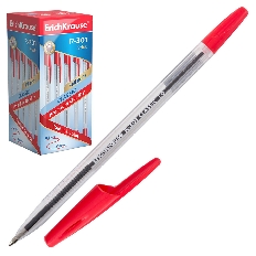Ручка шариковая ErichKrause R-301 Stick Classic 1.0, цвет чернил красный (в коробке по 50 шт.)