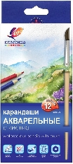 Карандаши акварельные «Классика цвета» 12цв. с кистью