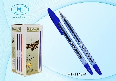 Шариковая ручка PT-1147-A с чернилами на масляной основе,"PIANO CLASSIC",полупрозрачный синий корпус