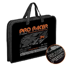 ПТ-14-12 Pro racer - папка печать на пластике А4 с ручками(тесьма), дизайн с двух сторон, фольга