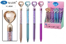 Шариковая ручка с поворотным механизмом; наконечник "СЕРДЦЕ"; комбинированный корпус-нижняя часть ко