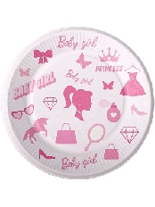 Бумажные тарелки Baby girl (18 см,6 шт),флоупак ТМ-3840