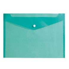 Пласт. конверт inФОРМАТ А4 на кнопке пластик 150 мкм зелен.