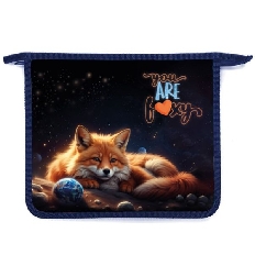 ПТ- 735 Cosmo fox  -папка д/тетр. А5 на молнии, дизайн с двух сторон