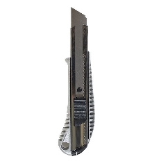 Нож канцелярский INFORMAT 18 мм металл. корпус металл. направляющие блистер