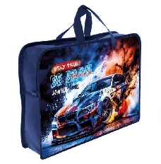 ПТ-14-4 Ночной дрифт - папка печать на пластике А4 с ручками(тесьма), дизайн с двух сторон