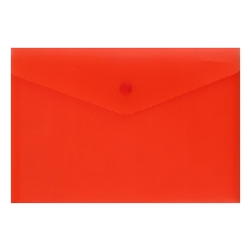 Папка-конверт на кноп А5 (170*250мм) 0,15мм KLERK 232525 полупрозрачная красная