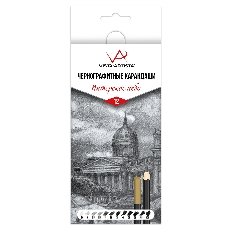 "VISTA-ARTISTA"   VAGPP-12   Чернографитные карандаши "Питерское небо" набор   заточенный     12 шт