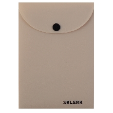 Папка-конверт на кноп А6 (115*165мм) 0,25мм KLERK Nude 241314 непрозрачная пыльный бежевый