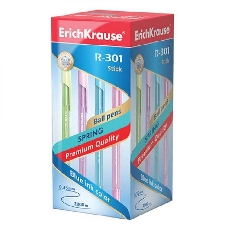 Ручка шариковая ErichKrause® R-301 Spring Stick 0.7, цвет чернил синий (в коробке по 50 шт.)
