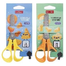 Ножницы Детские 13см  Hatber CHEESE  в инд.упак.с европодвесом