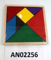 Деревянная игрушка. Головоломка "ТАНГРАМ-1" 11 см (7 цветов)(в слюде) (Арт. AN02256)