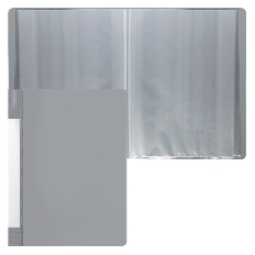 Папка 40 файлов 0,60мм 25мм торц карм KLERK 190893 серый