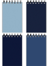 Блокнот А7 40л. на гребне ДИЗАЙН В СИНИХ ТОНАХ (Б40-9327) обл.-мел.кар, бл-офс,в клетку