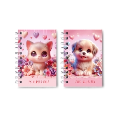Записная книжка на гребне   A7   40 л.  .  клетка Весёлые игрушки 01176
