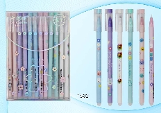 Ручка со стираемыми чернилами гелевая : "ELEGANT FLOWERS"; цветной с рисунком корпус /ассорти/; толщ