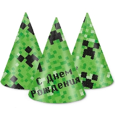 E2159 Колпаки, Пиксели, 6 шт. в упак.