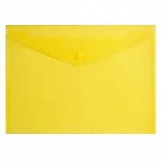 Пласт. конверт inФОРМАТ А4 на кнопке пластик 180 мкм желт.