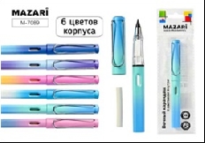 Карандаш вечный чернографитный, 6 цветов корпуса в ассортименте, ОПП-упаковка с европодвесом