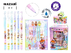 Набор ручек гелевых со стираемыми чернилами ЗУБАСТИК, 12 шт, СИНИЕ, игольчатый пиш. узел 0.5мм, терм