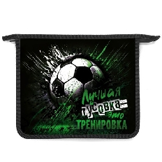 ПТ- 735 Футбольный лозунг -папка д/тетр. А5 на молнии, дизайн с двух сторон