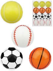 Мяч мягкий ППУ 6,3см "Спорт"(12шт.в упаковке) ( Арт. ММ-2129) кратно 12