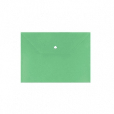 Пласт. конверт inФОРМАТ А4 на кнопке пластик 180 мкм зелен.