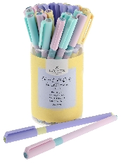 Ручка шарик. на масл. основе LOREX PASTEL Slim Soft Grip синий 0,5 мм ассорти кругл. корп. ultra-sof