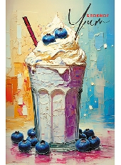 Блокнот А6 кл. 32л. "Черничное наслаждение" обл. мел., скрепка