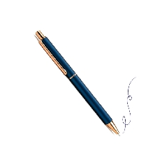 Ручка подарочная цвет корпуса синий+золото, металл+пластик, 0.7мм,автомат А6012-2 /1 /50 /0 /500