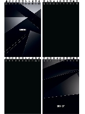 БЛОКНОТ А6 40л. на гребне В ЧЁРНОМ ЦВЕТЕ (Б40-9342) ассорти, цвет.мелов.обл, офсет, клетка