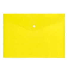 Пласт. конверт inФОРМАТ А4 на кнопке пластик 150 мкм желт.