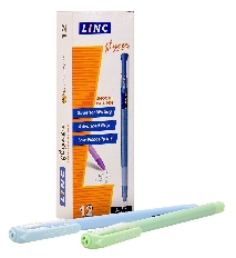 Ручка шарик. Linc Glycer Fancy colors синий 0,7 мм ассорти кругл. корп. грип игольчатый наконечник