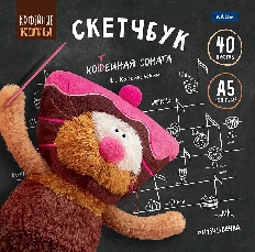"Premium" Блокнот SketchBook 40л А5ф 165х165мм без линовки 100г/кв.м на скобе Обл. мел.картон